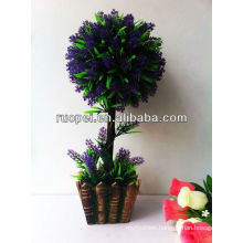 Artificial bonsai home and outside decoration purple color lawender boxwood topiary leaf tree